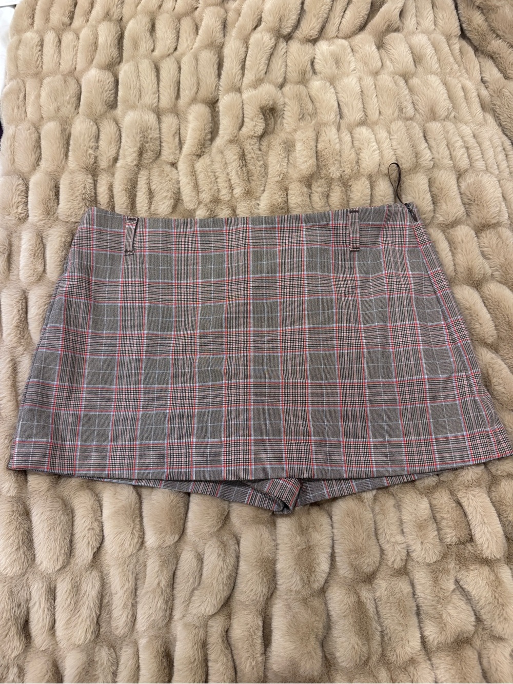 Zara Plaid Skort Shorts